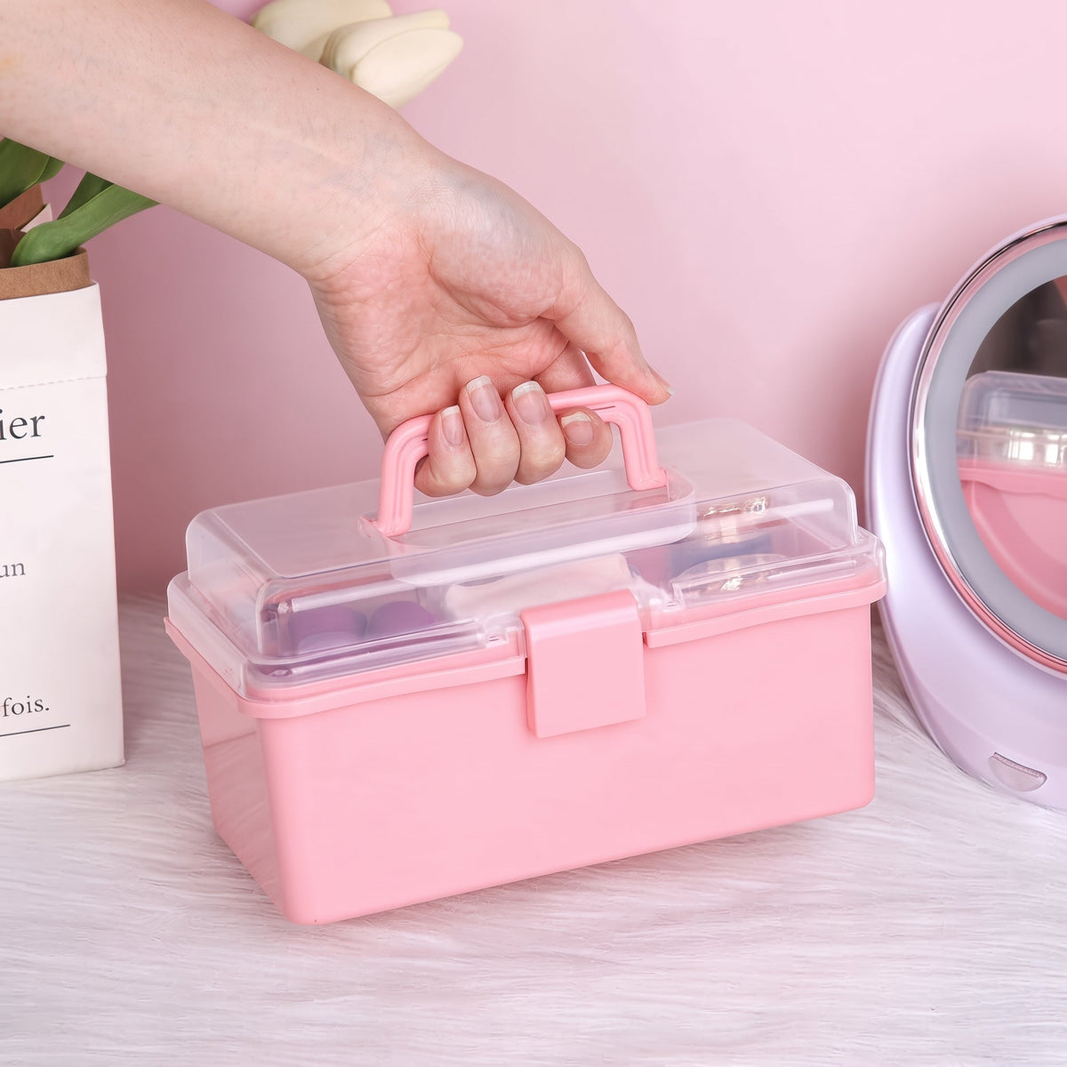 2-Layer Plastic Medicine Storage Box