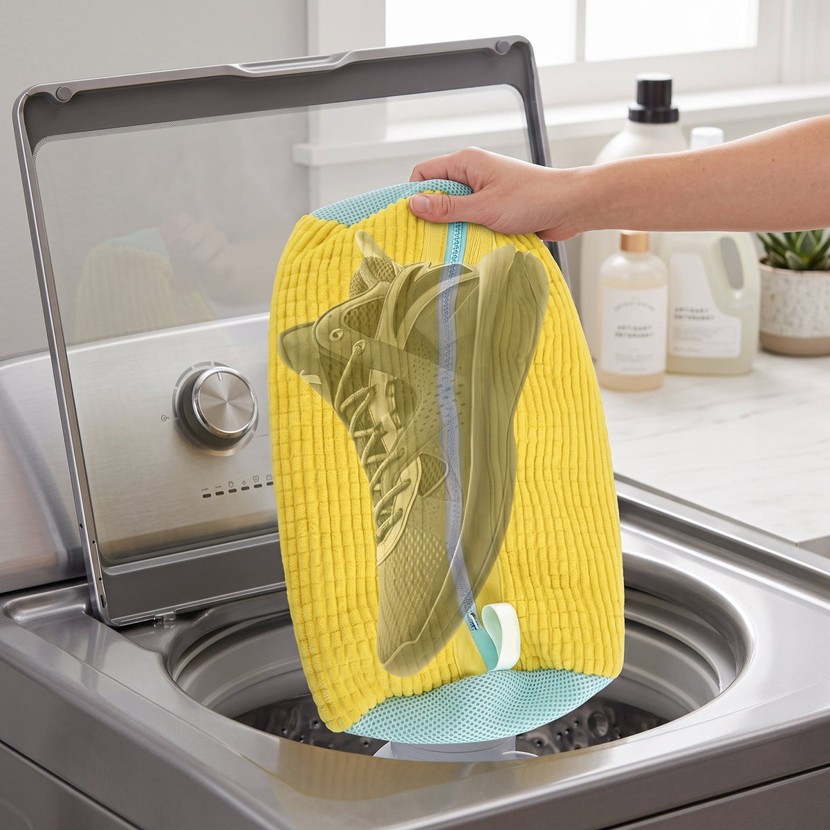 Microfiber Shoe Wash Bag With Zipper