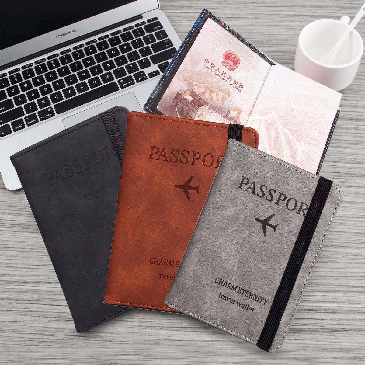 Premium Leather Passport Holder Travel Wallet