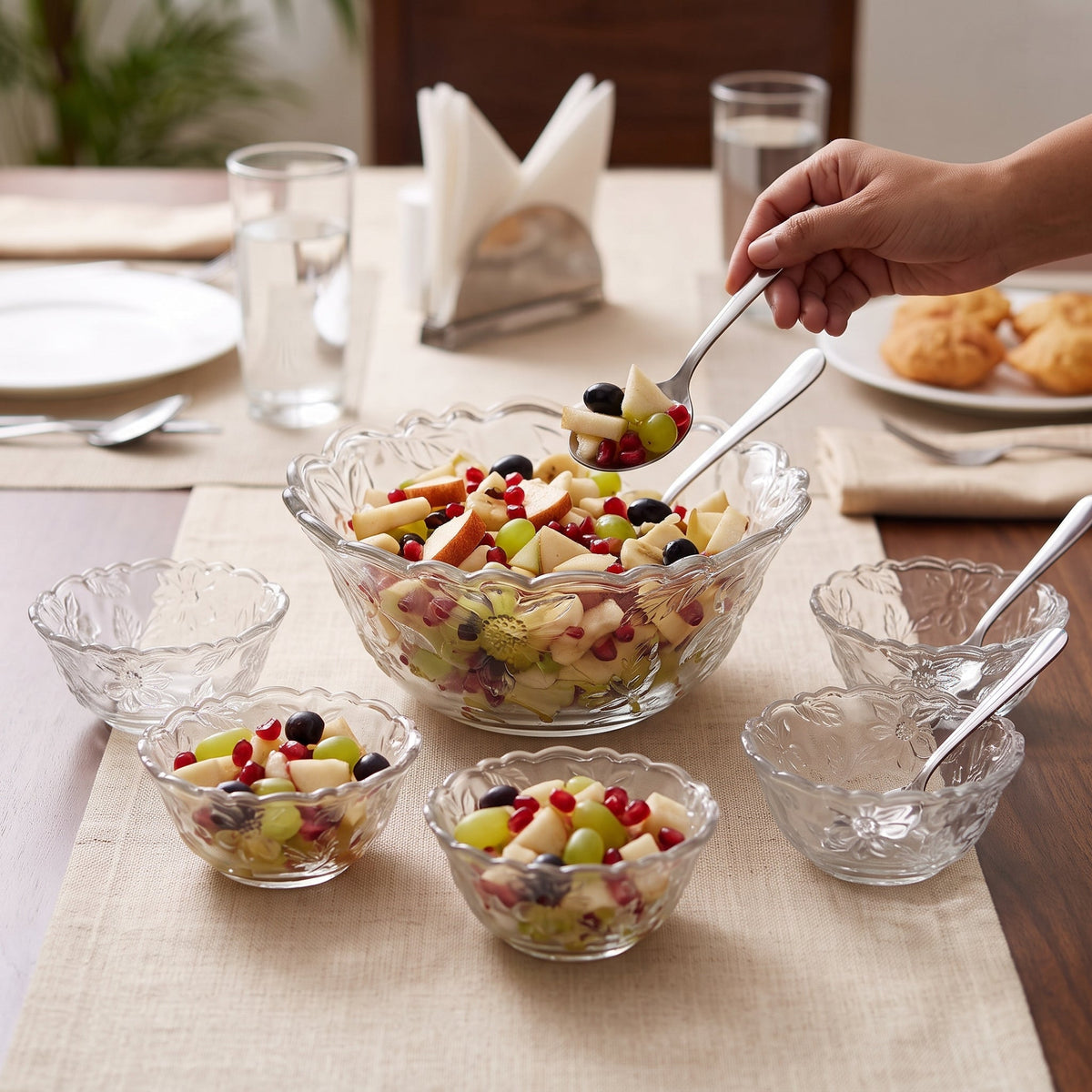 7PCs Elegant Glass Bowl Set