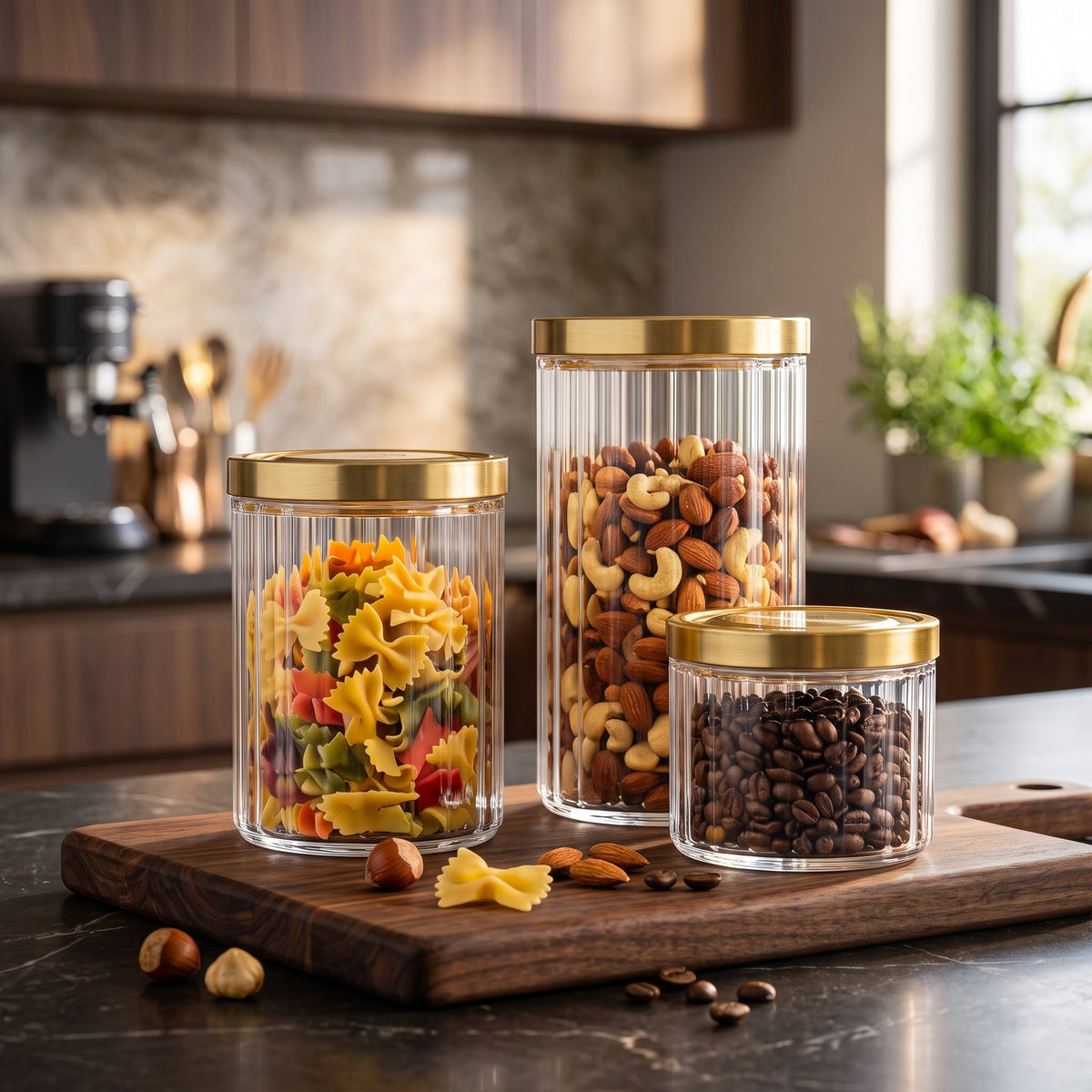 3PCs Acrylic Food Storage Containers With Lids