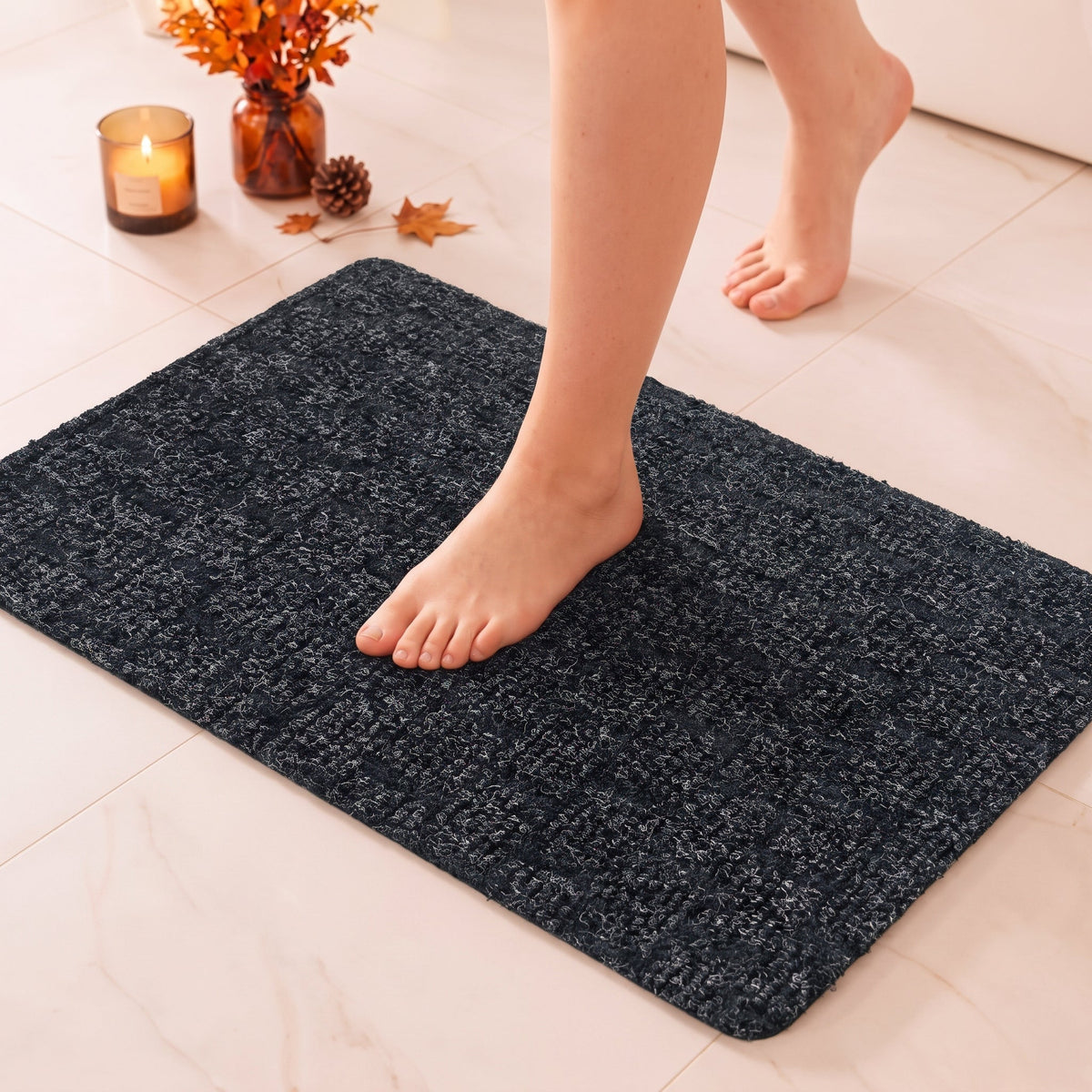 Elegant Black Decorative Room Rug