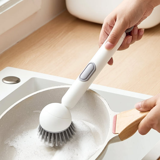 Dish Cleaning Brush With Soap Dispenser