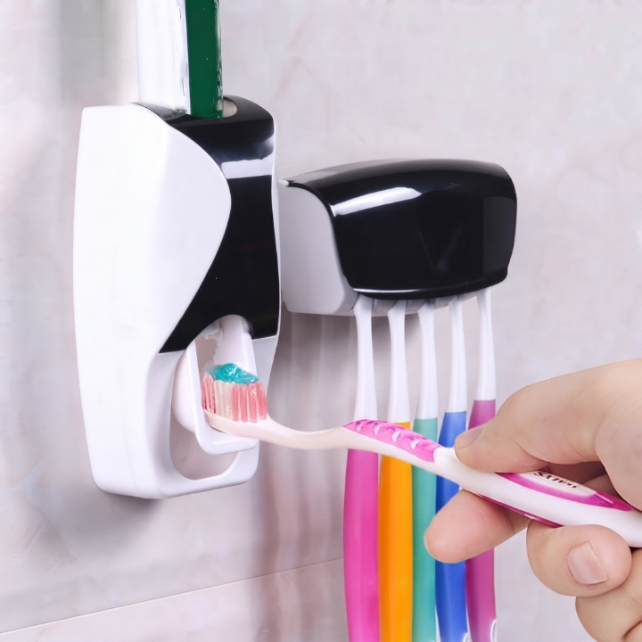 Wall Mounted Automatic Toothpaste Dispenser & Holder