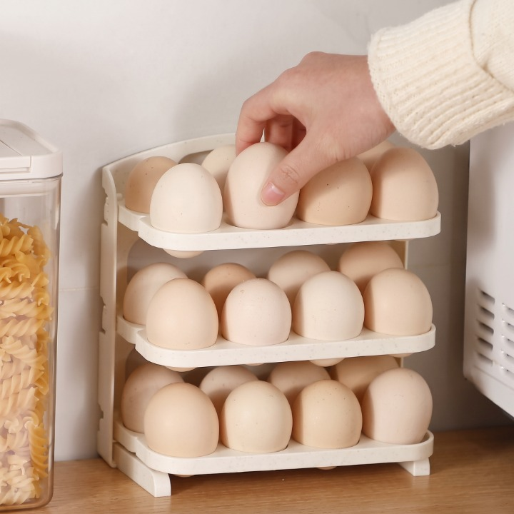 3 Layer Foldable Egg Storage Rack