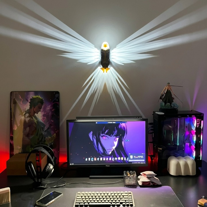 Majestic Eagle Wings Wall Lamp