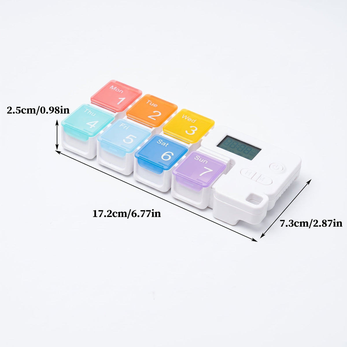 7-Day Smart Pill Organizer With Digital Reminder