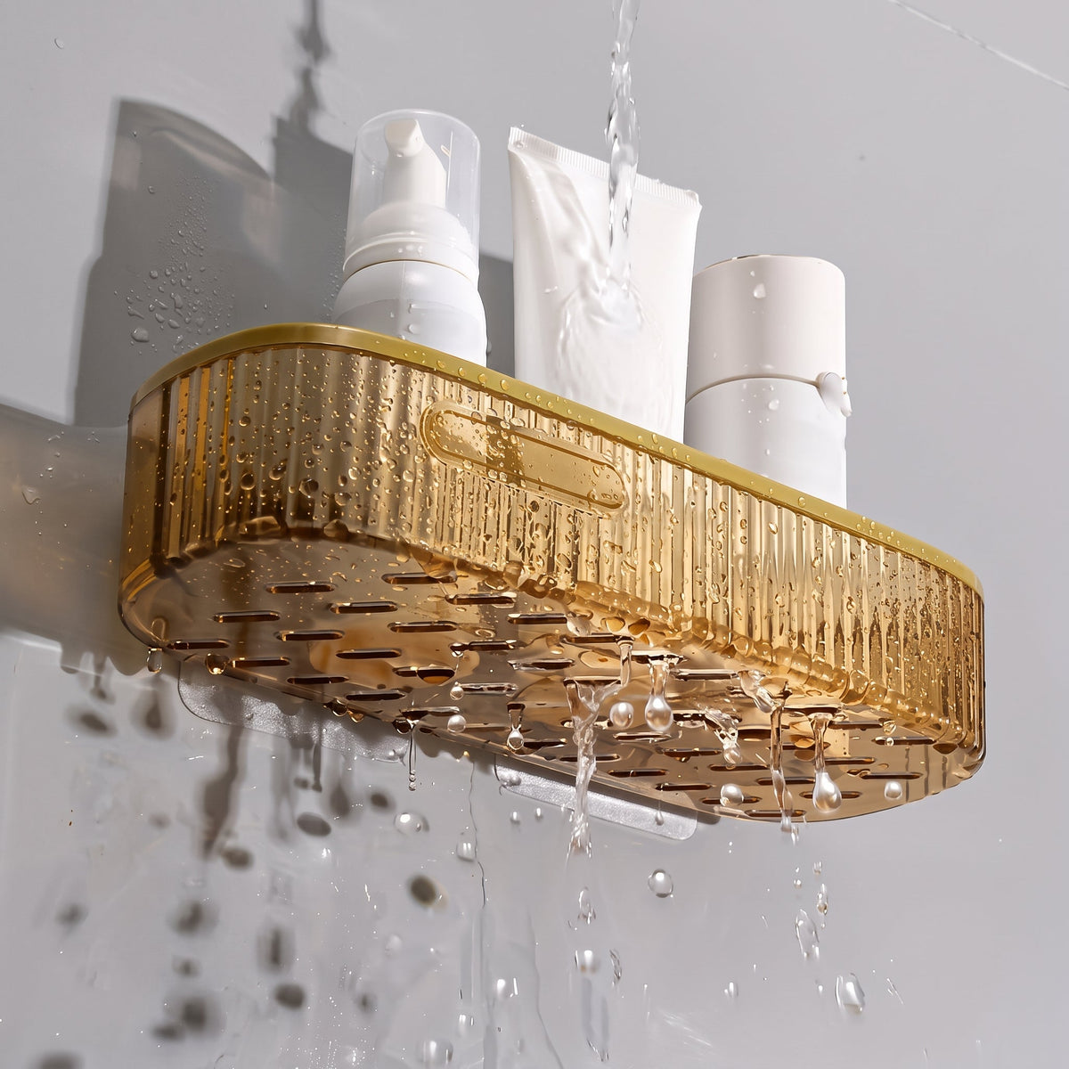 Wall Mounted Acrylic Bath Shelf