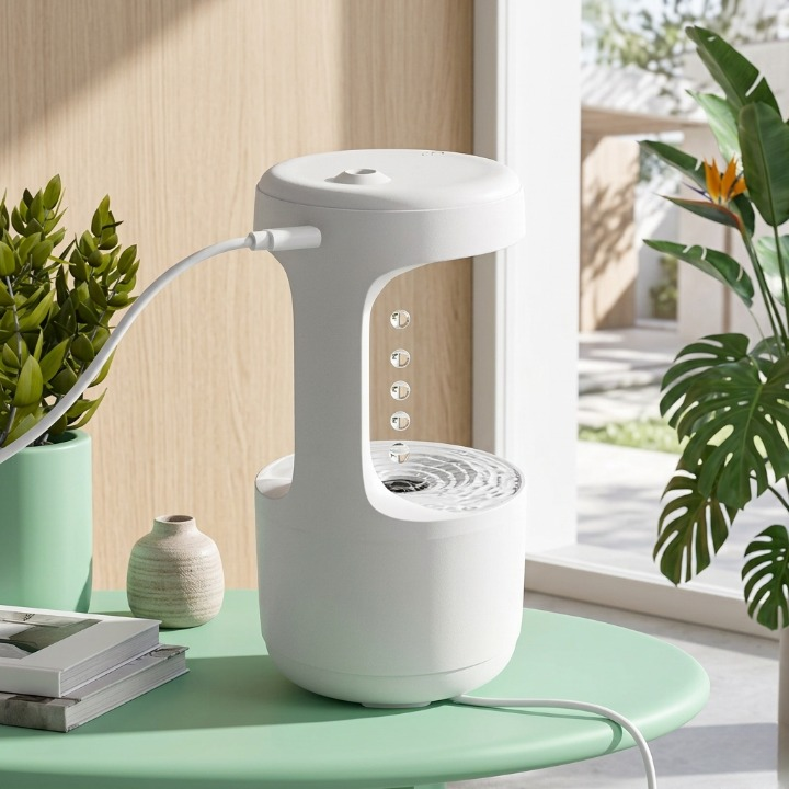 Anti Gravity Air Humidifier With LED Display