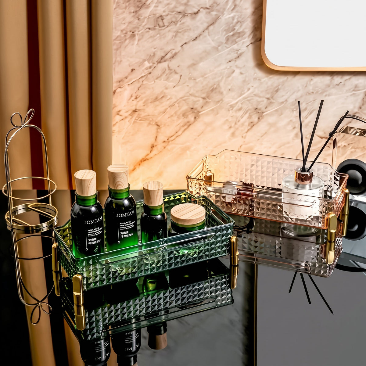 Luxury Acrylic Glacier Makeup Organizer