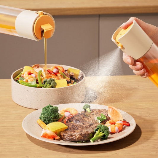 2-In-1 Oil Spray & Pour Dispenser Bottle