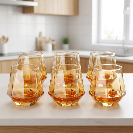 6PCs Signature Golden Glass Set