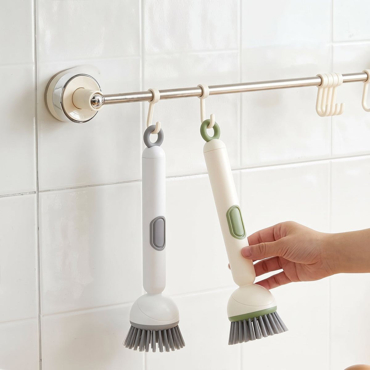Dish Cleaning Brush With Soap Dispenser