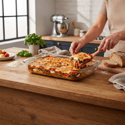 Heat Resistant Glass Bake Dish With Handles
