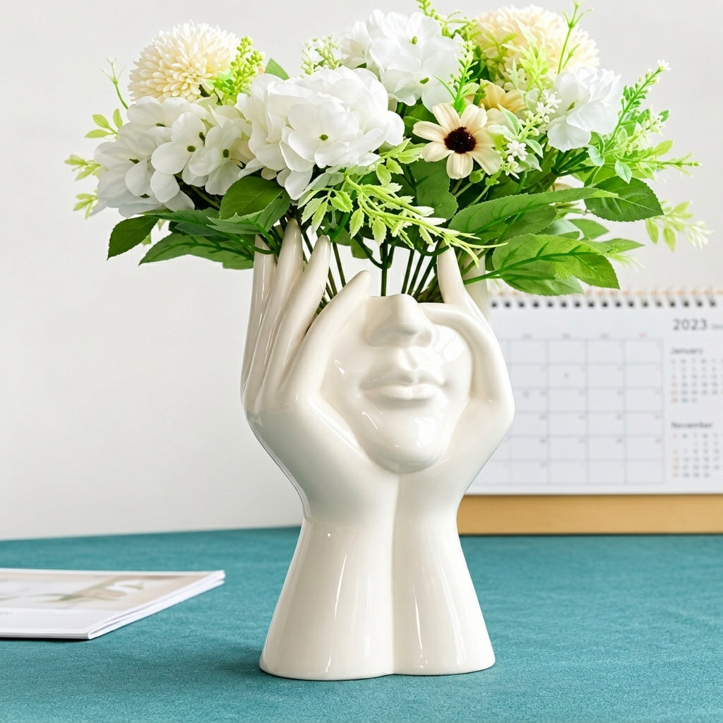 Elegant Abstract Face Decorative Vase