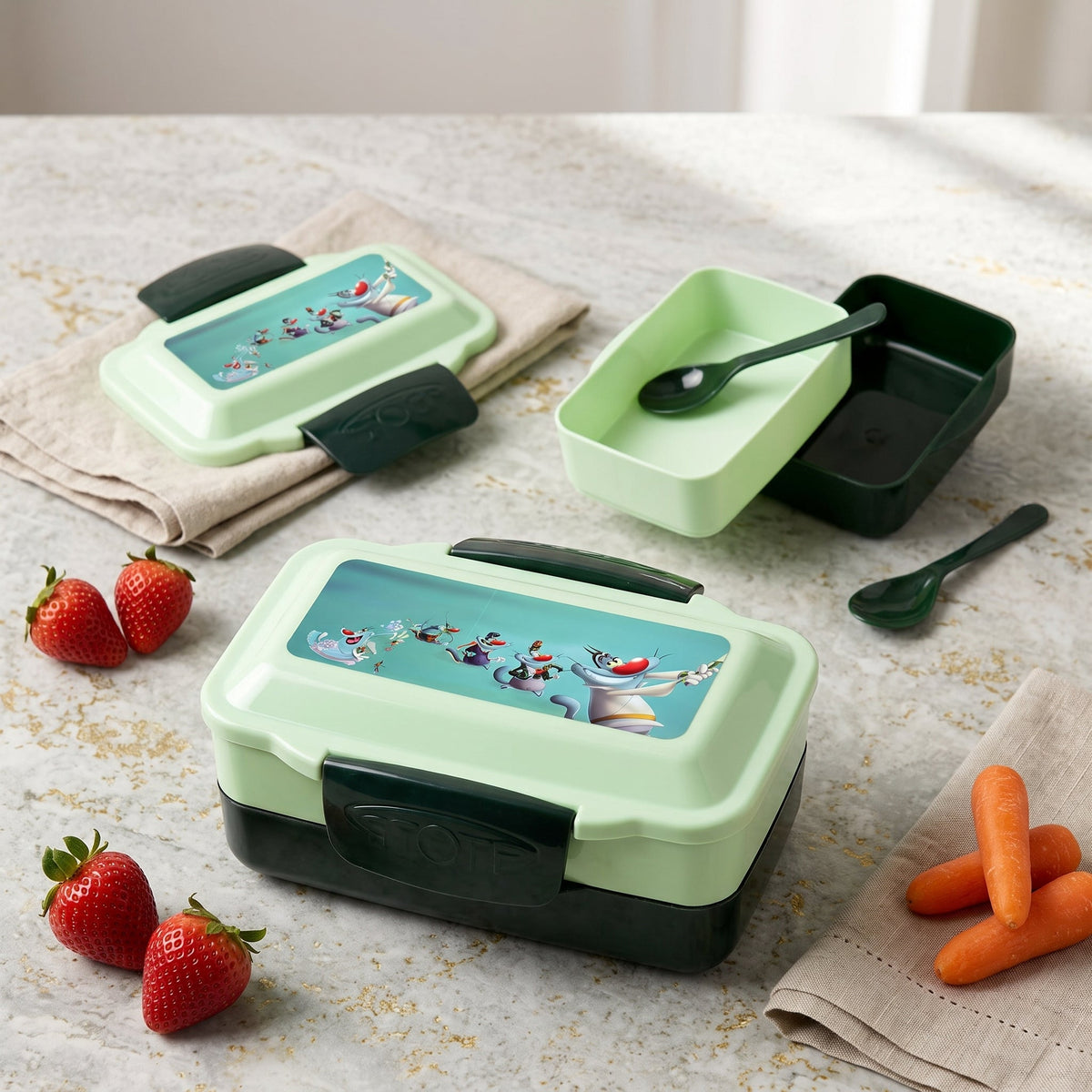Portable Cartoon Kids Lunch Box