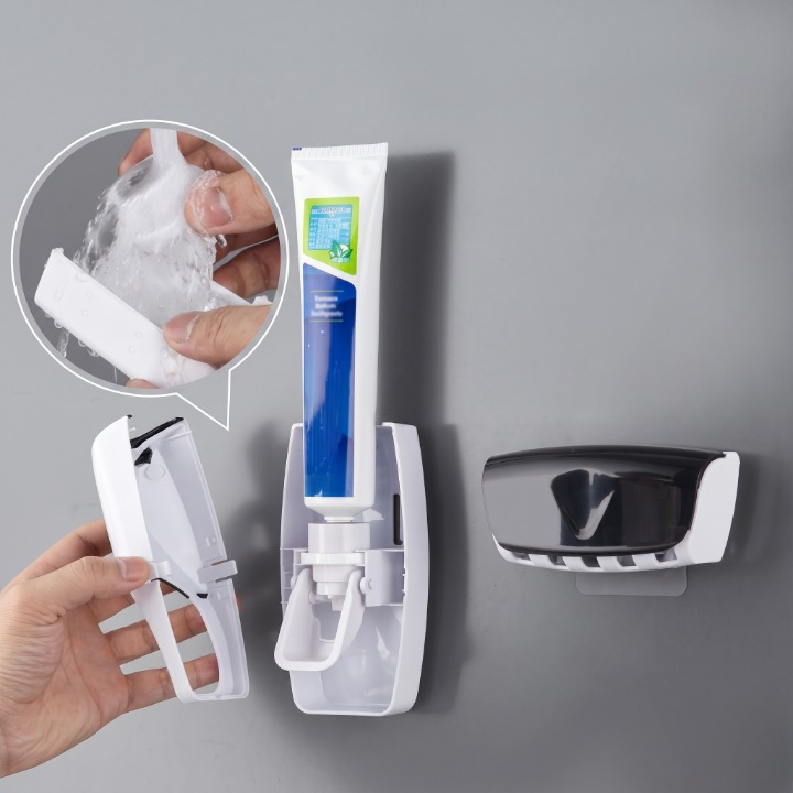 Wall Mounted Automatic Toothpaste Dispenser & Holder