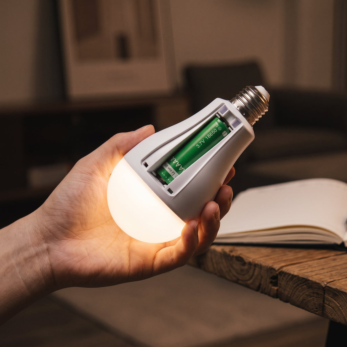 LED Emergency Bulb With Batteries 20W