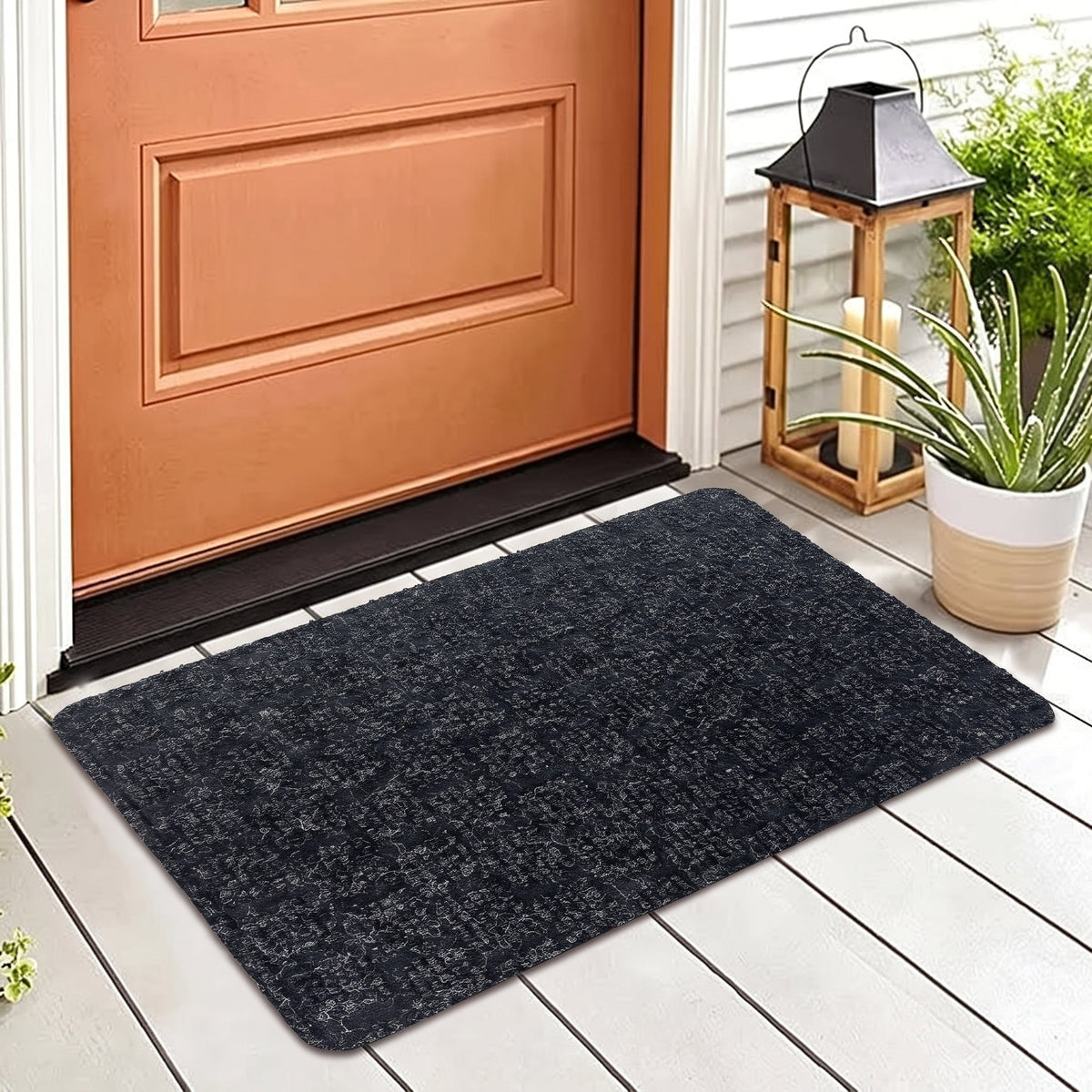 Elegant Black Decorative Room Rug