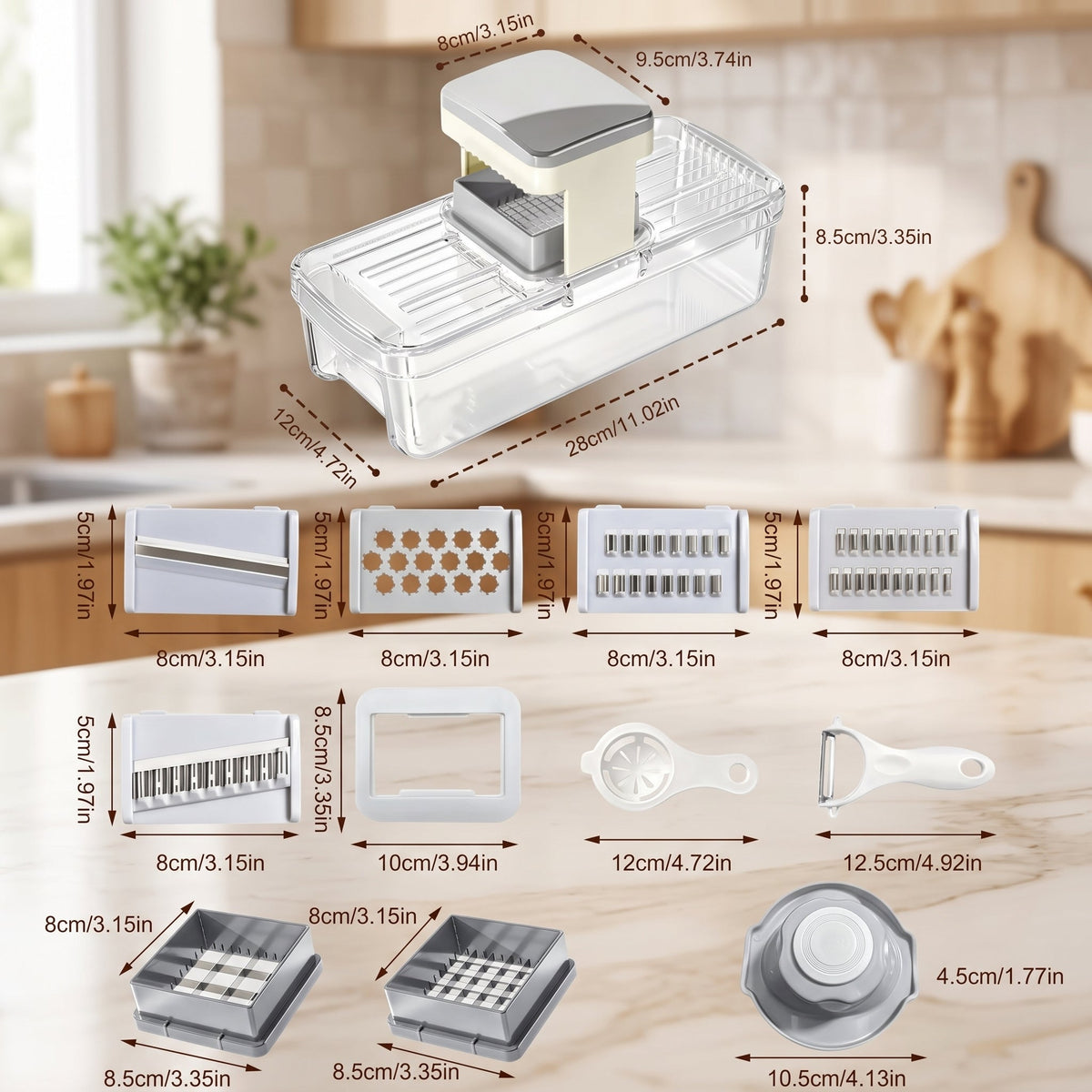 Multifunctional Vegetable Dicer & Cutter Basket