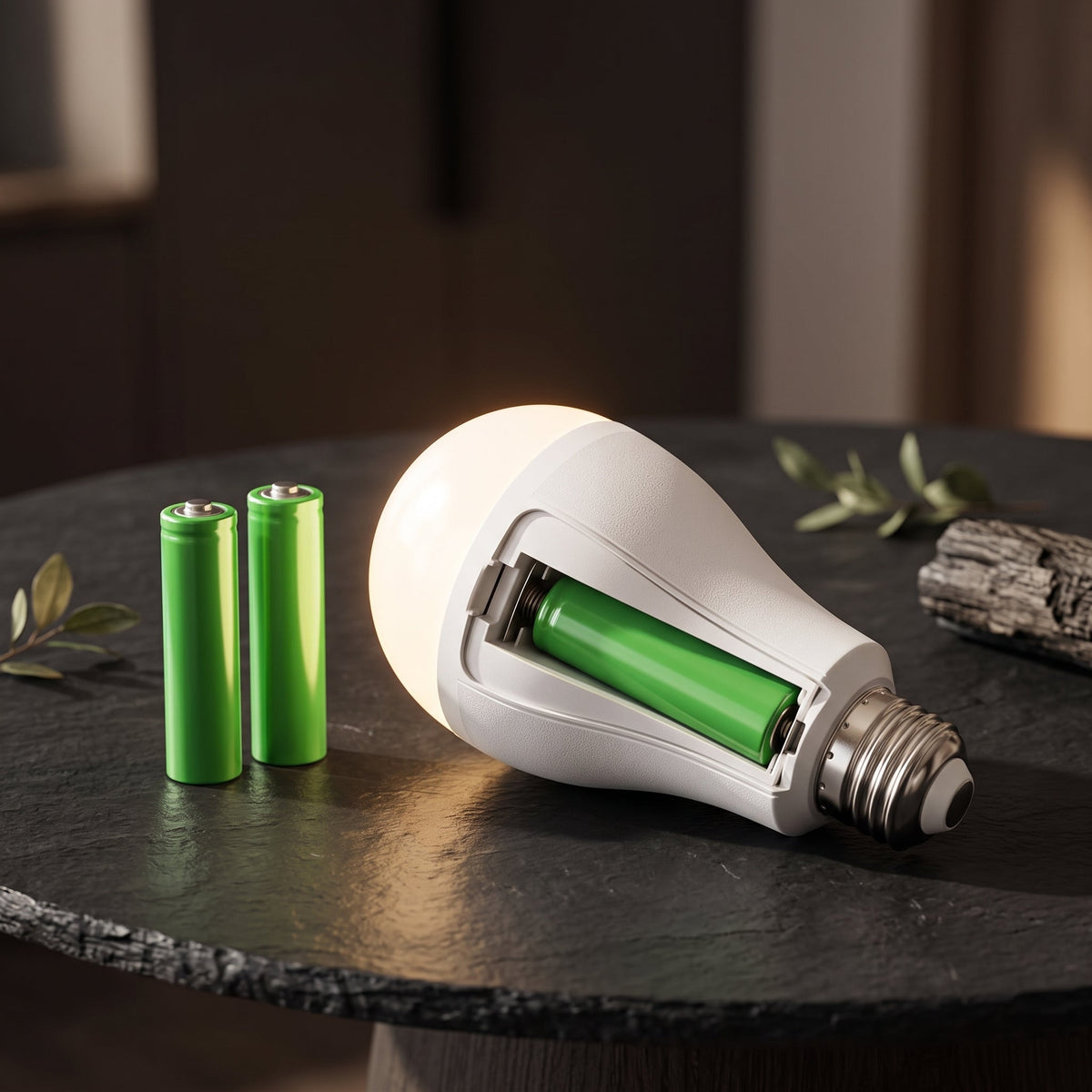 LED Emergency Bulb With Batteries 20W