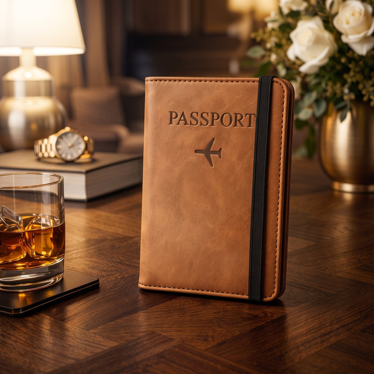 Premium Leather Passport Holder Travel Wallet