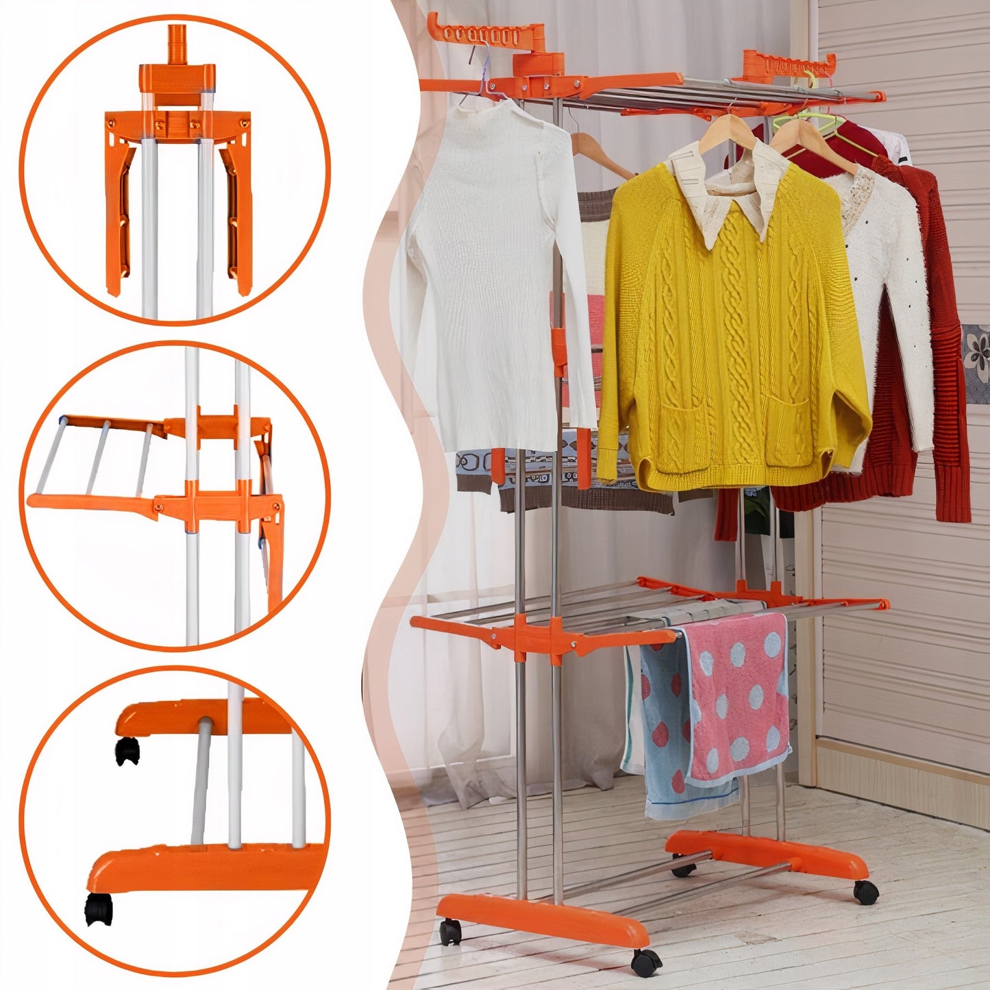 3 Layer Clothes Drying Rack