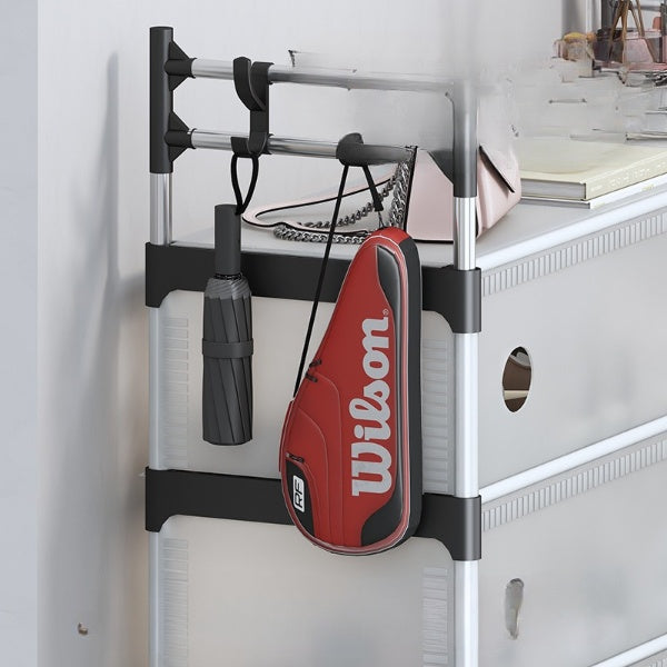 Multi-Functional Storage Cabinet with Coat Rack & Hooks