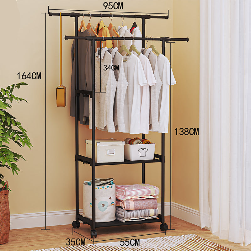 Multifunctional Iron Shoe and Hat Shelf Rack
