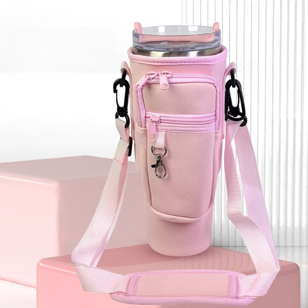 Tumbler Cover with Zipper Pocket