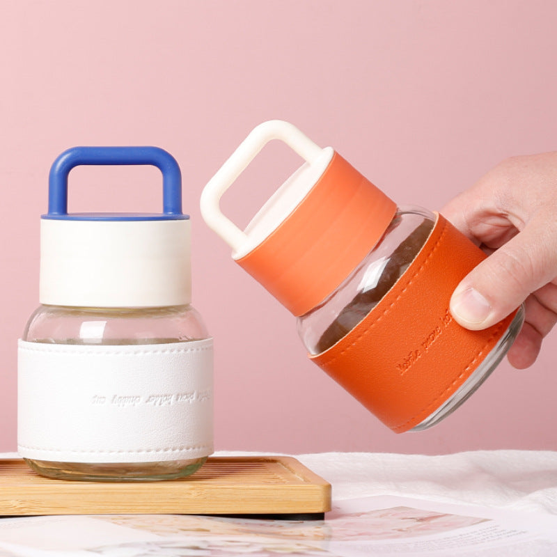 Mini Glass Water Bottle With Handle