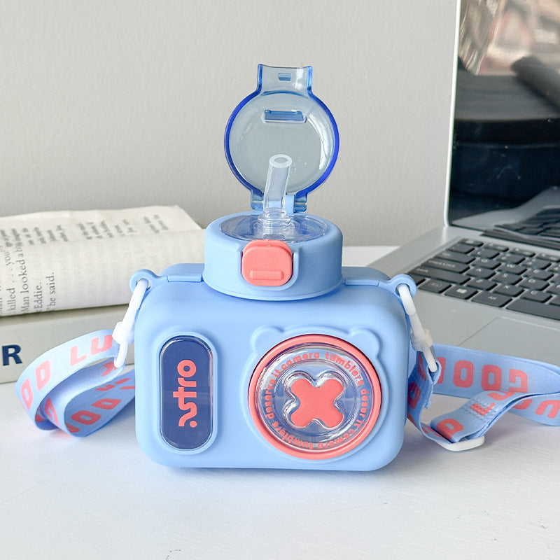 Colorful Cartoon Camera Shape Kids Bottle