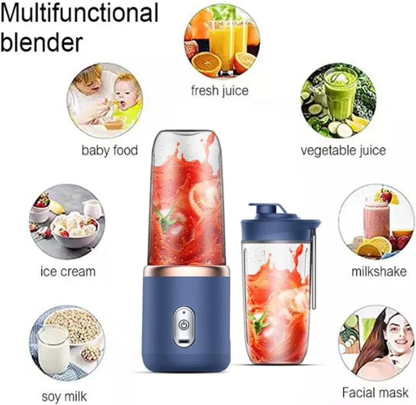 Portable USB Blender Juicer with Extra Cup