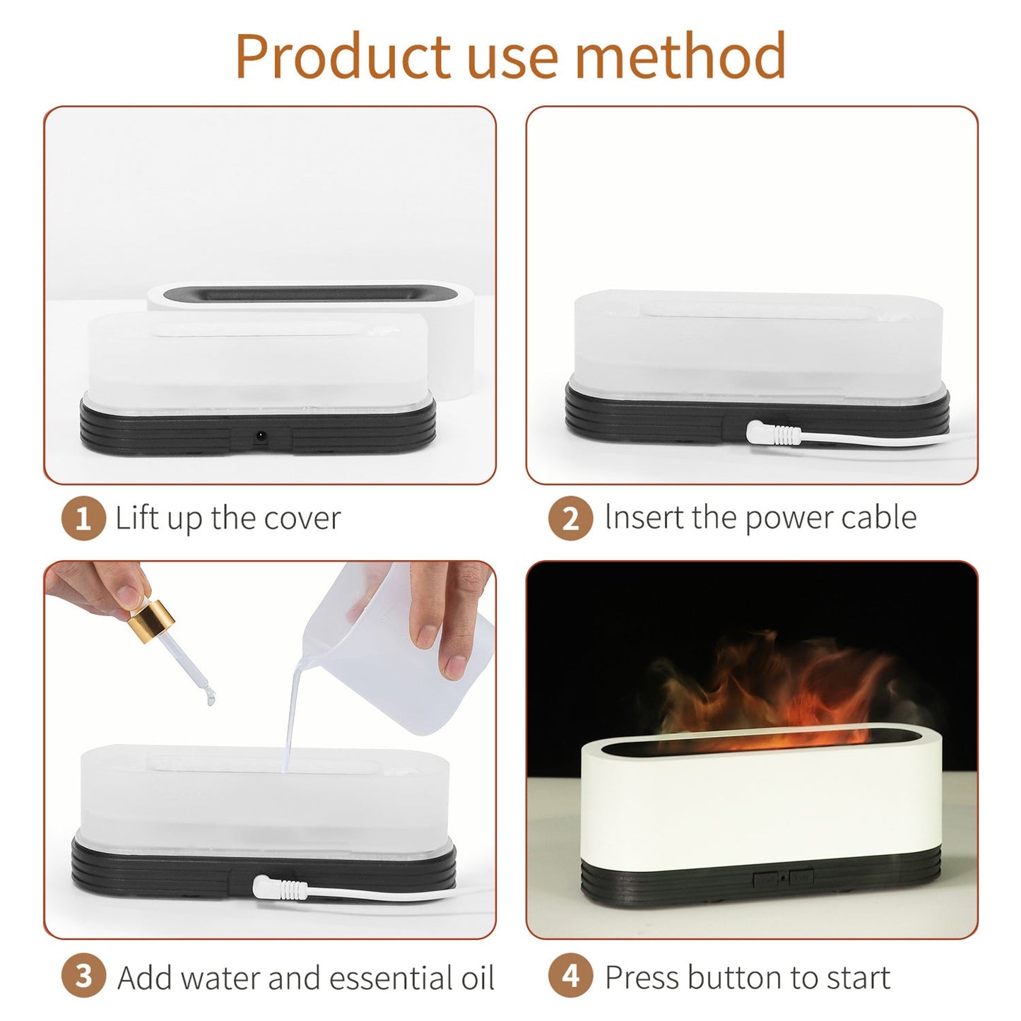 Flame Humidifier Aroma Diffuser