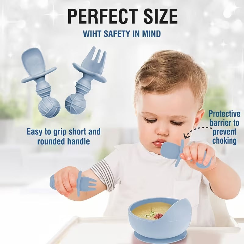 10PCs Baby Silicone Feeding Set