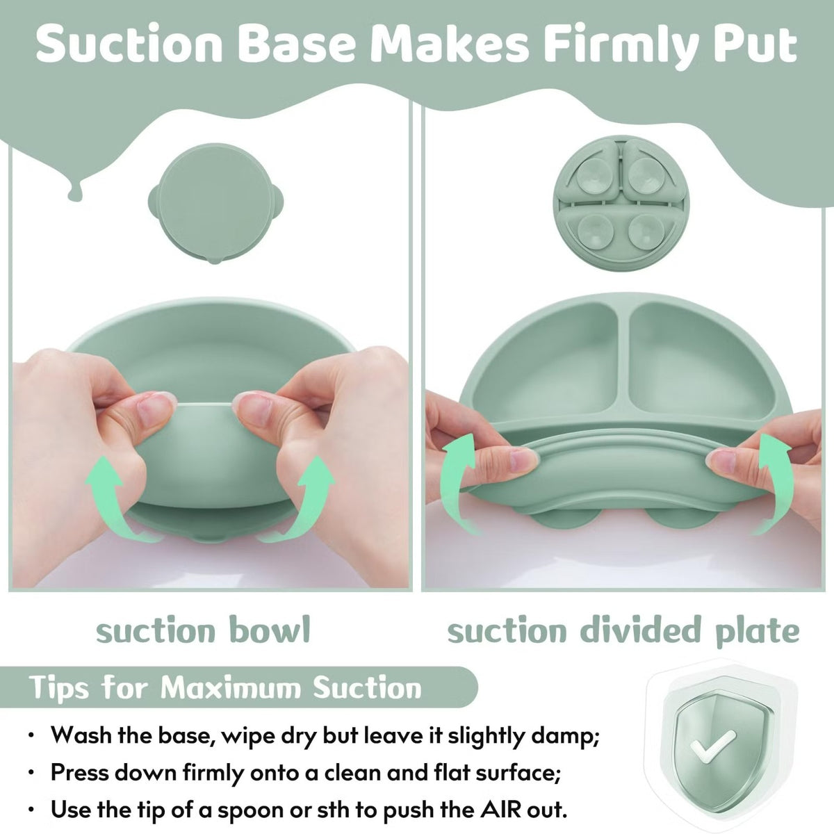 10PCs Baby Silicone Feeding Set
