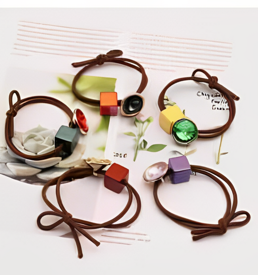 Stylish Beads Elastic Hair Rope