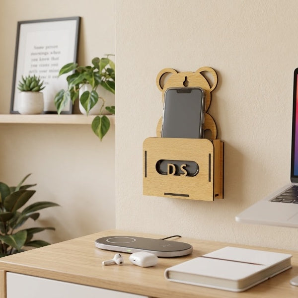 Wall Mounted Bear Phone Holder