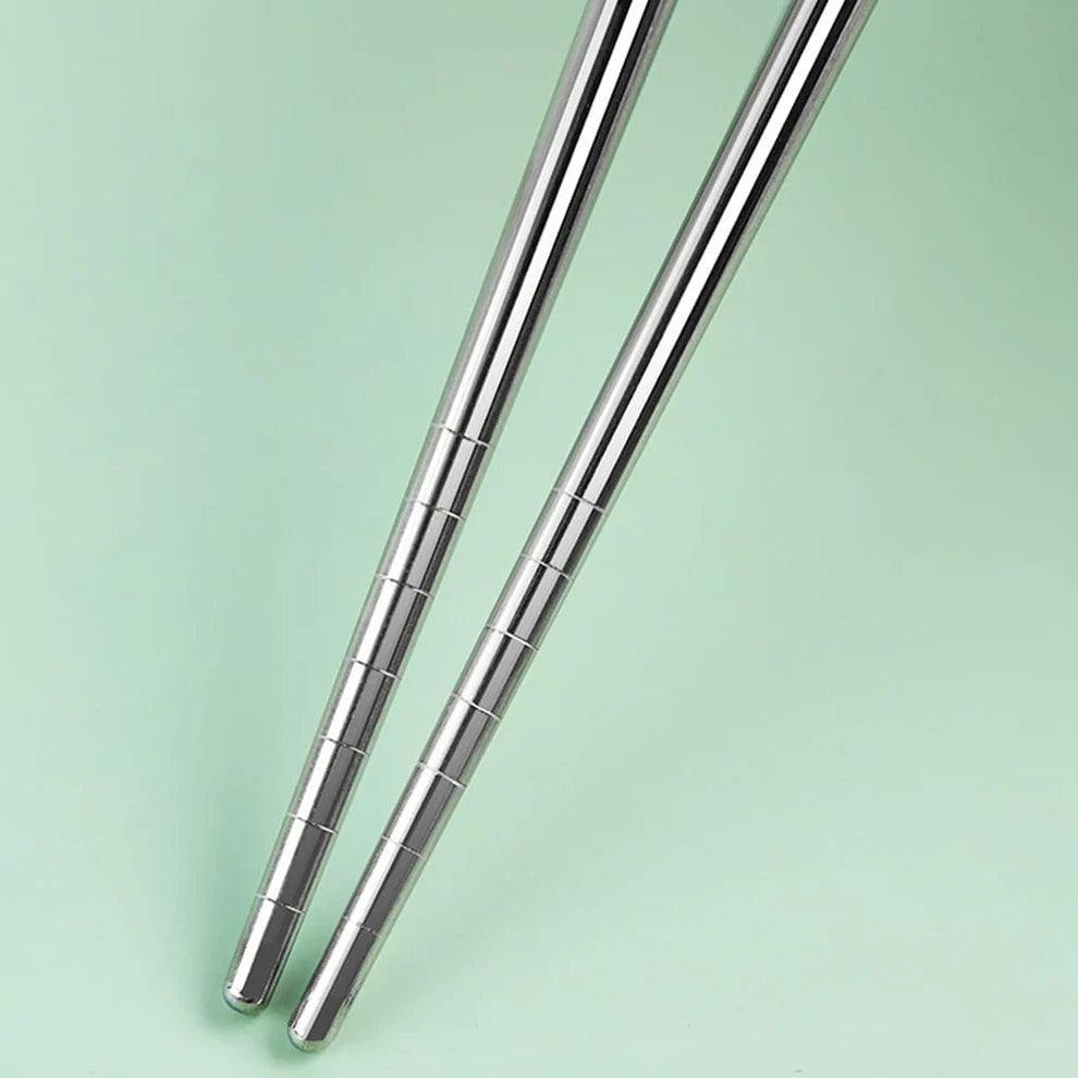 5-Pairs Stainless Steel Chopsticks
