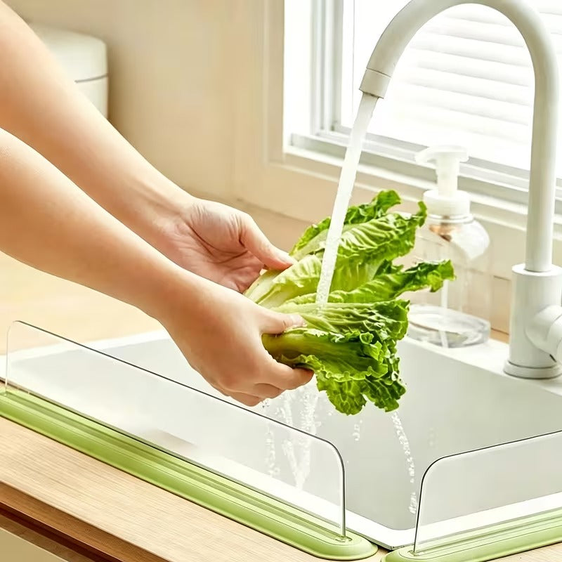 Acrylic Sink Water Splash Guard With Suction