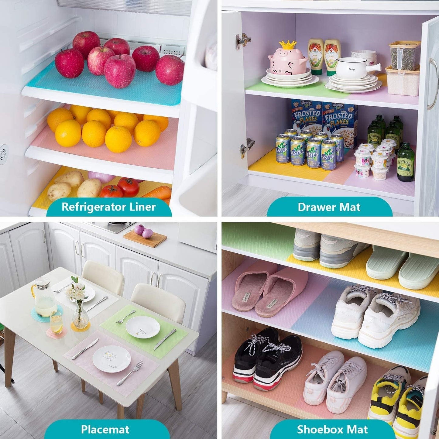 Anti-Bacterial Fridge Mat, Non-stick Roll - Duvera