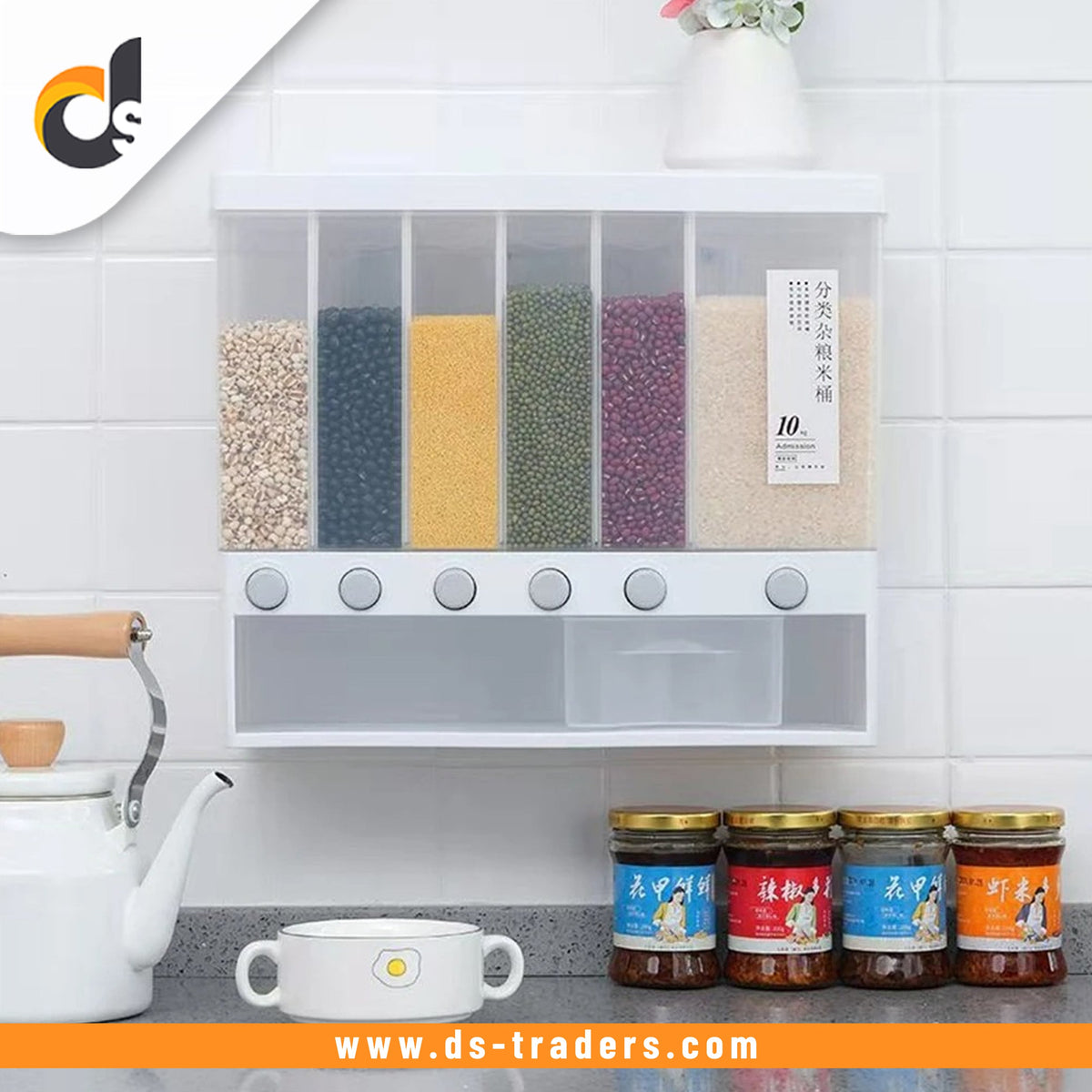 Wall Mounted Cereal & Rice  Dispenser