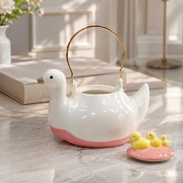 Cute Duck Ceramic Tea Pot