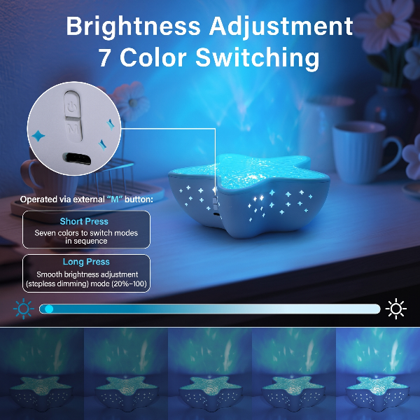 Multi- Color Star Projection Lamp