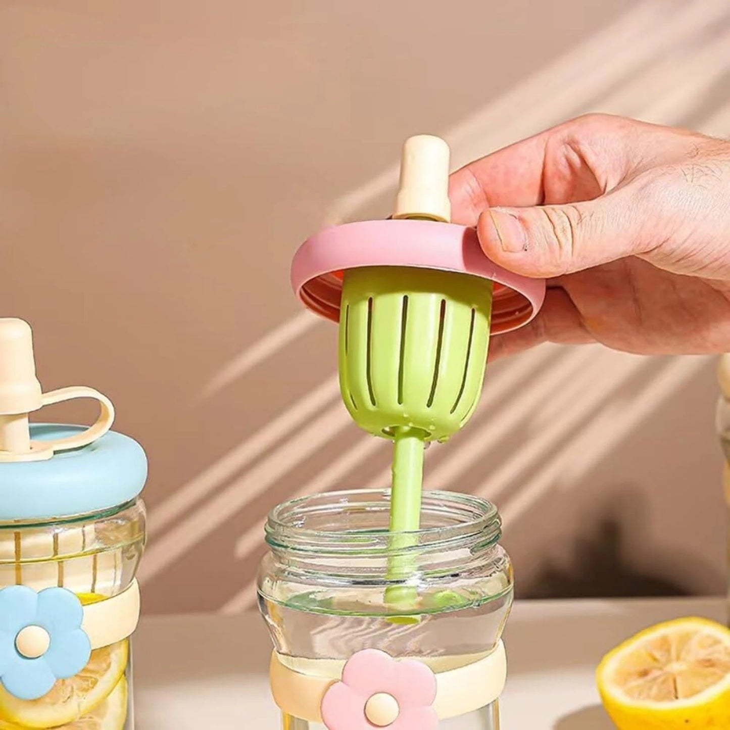 Cute Cartoon Flower Glass Cup