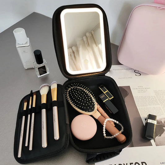 Waterproof Makeup Storage Bag with Detachable LED