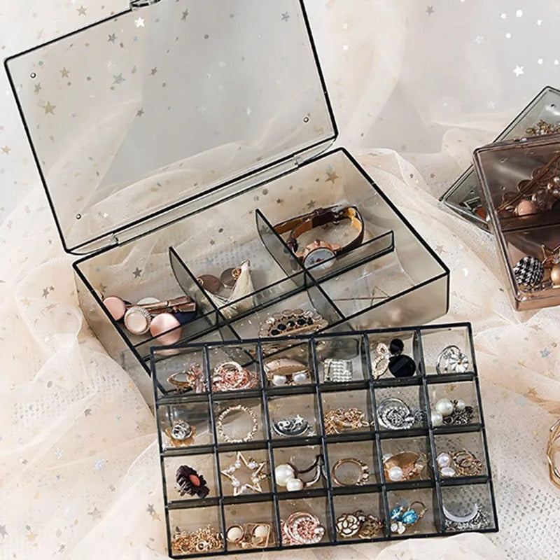 2 Layer 24 Grid Acrylic Jewelry Organizer