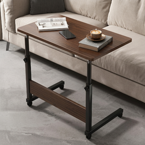 Height Adjustable Wooden Bedside Table