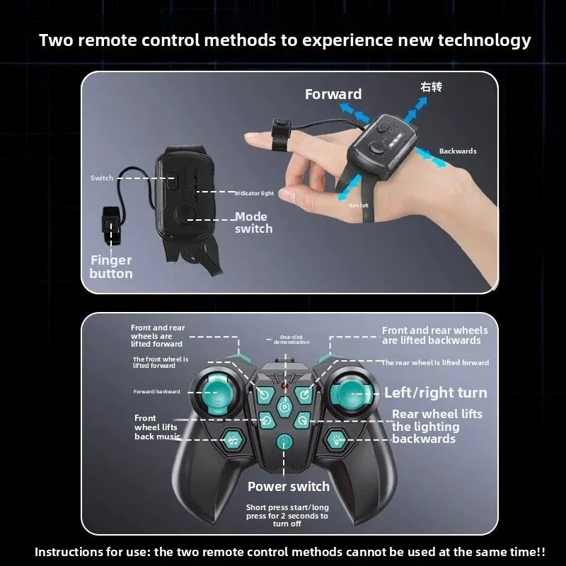 Remote & Watch Control Stunt Spray Robot Car