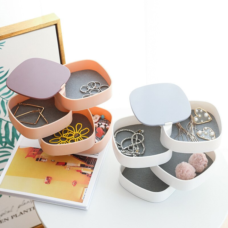 360° Rotating Jewelry Multi-layer Square Storage Organizer